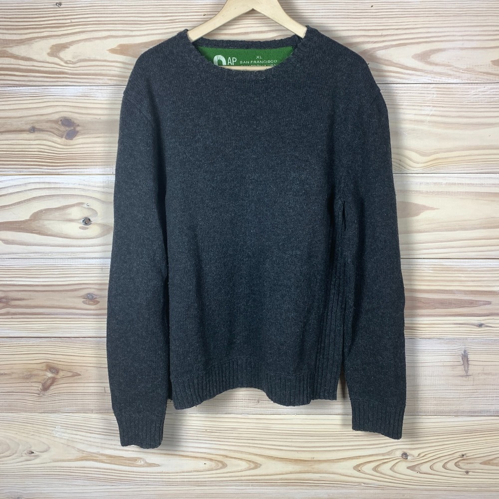 Y2K‎ Gap Fisherman Sweater Men XL Chunky Charcoal Vintage Preppy Grandpa